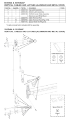 33/3549A & 33/3549A-F VERTICAL CABLES AND LATCHES (ALUMINUM AND METAL DOOR)